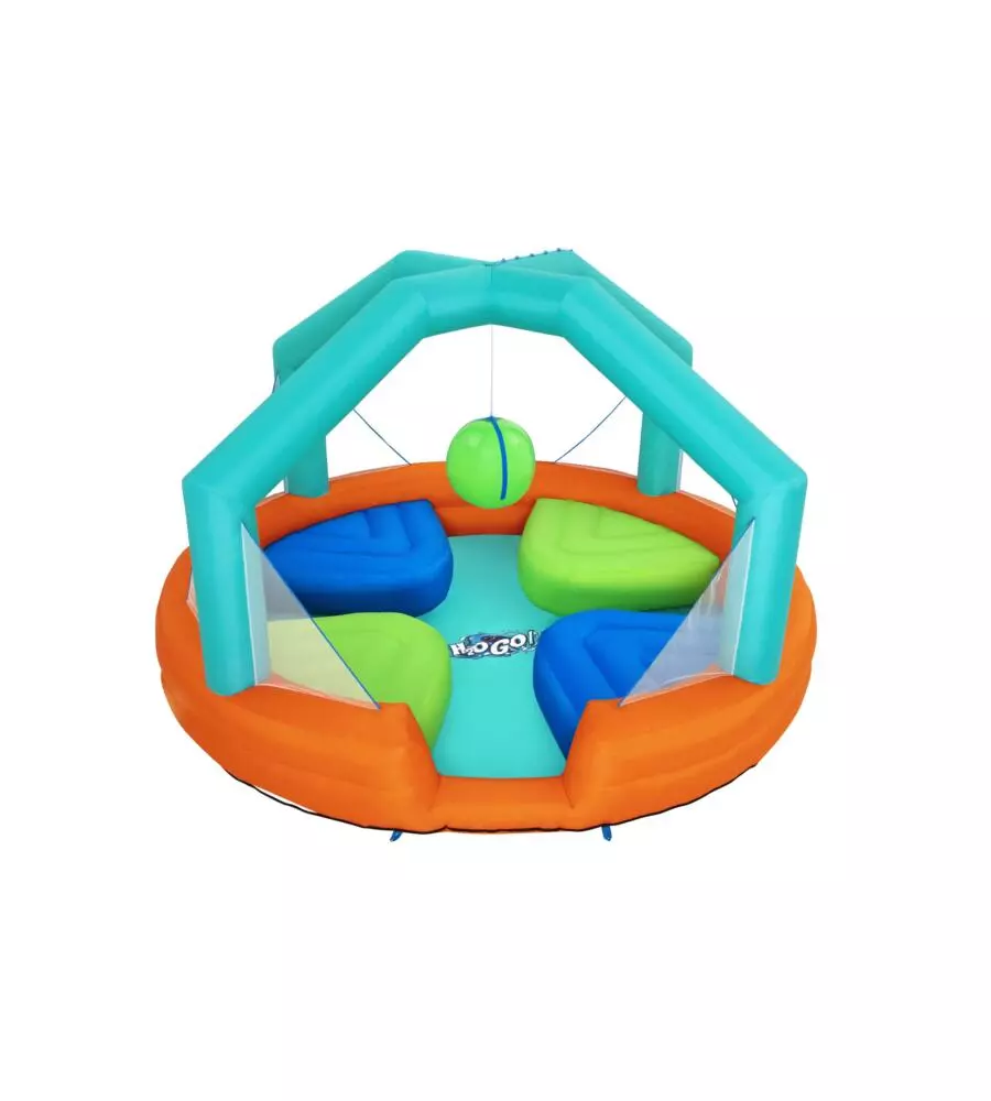 PARCO ACQUATICO GONFIABILE CON KIT COMPLETO BESTWAY "H2OGO DODGE & DRENCH" 450X450X268 CM - COD. 53383